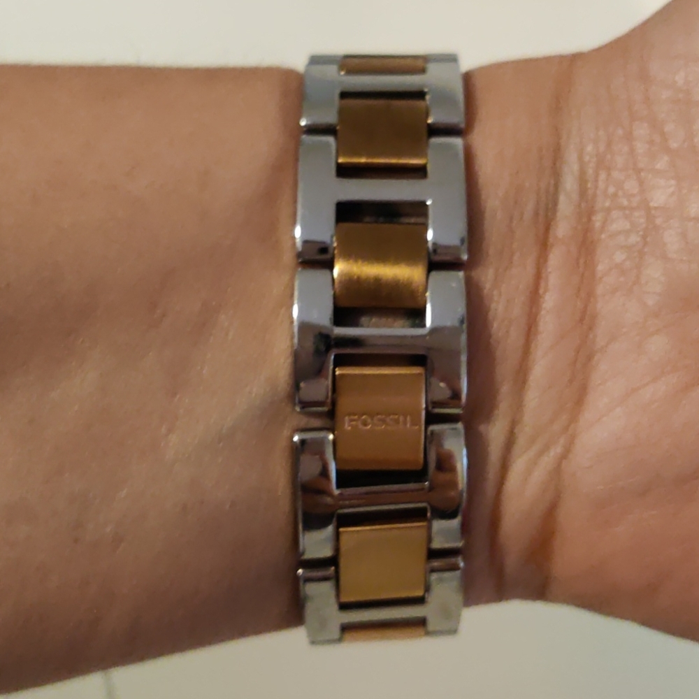 Fossil watch rose gold/silver - Picture 2 of 8